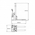 Чертеж Штабелер Aurora Forklift CDD15R-EN