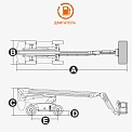 Чертеж Телескопический подъемник Dingli BT24RT