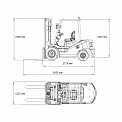 Чертеж Вилочный погрузчик Aurora Forklift FD35T-NGA3, 3,5т, дизельный