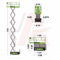 Чертеж Ножничный подъемник AURORA ZS0607DC-LI