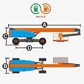 Чертеж Телескопический подъемник Dingli BT36HRT