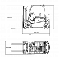 Чертеж Электропогрузчик Aurora Forklift MK20 Gen2, 2т, Кислотный